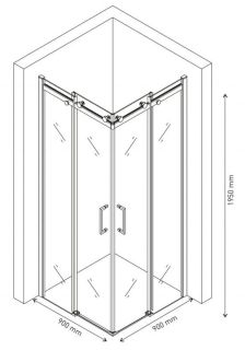 Душевой уголок Berges Gelios 90x90см хром 061022
